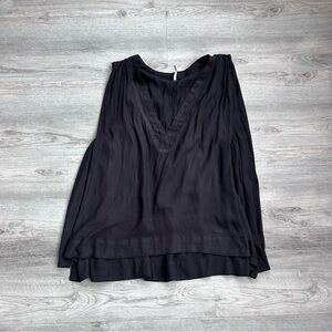 Free People Sleeveless Top Women's Medium Black camisole tunic flowy boho